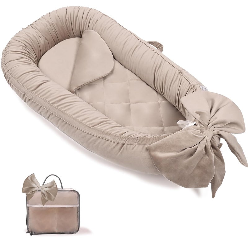 EAQ Baby Lounger, Infant Lounger for Newborn,Portable Baby Nest Cover Breathable & Soft, Newborn Essentials - Image 1